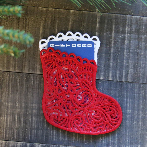 Stocking Pocket Ornament (Lace)