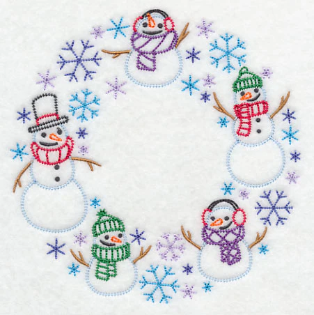 Storm of Snowmen Wreath (Vintage) - Image 3