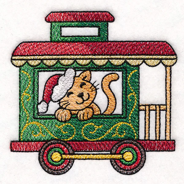 Storybook Christmas Train - Cat Caboose - Image 5