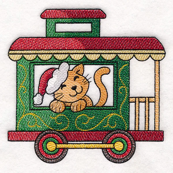 Storybook Christmas Train - Cat Caboose - Image 7