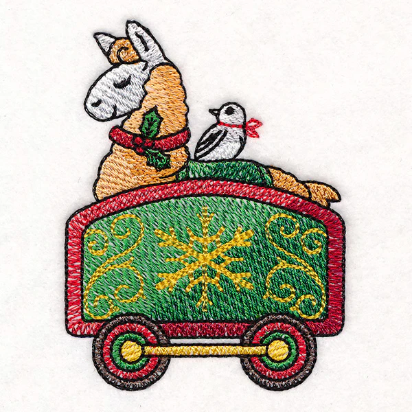 Storybook Christmas Train - Llama Car - Image 5