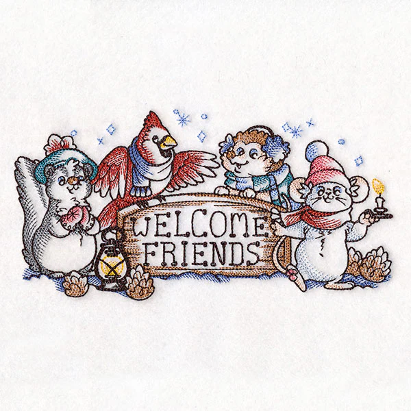 Storybook Welcome Friends Animals Sign - Image 3