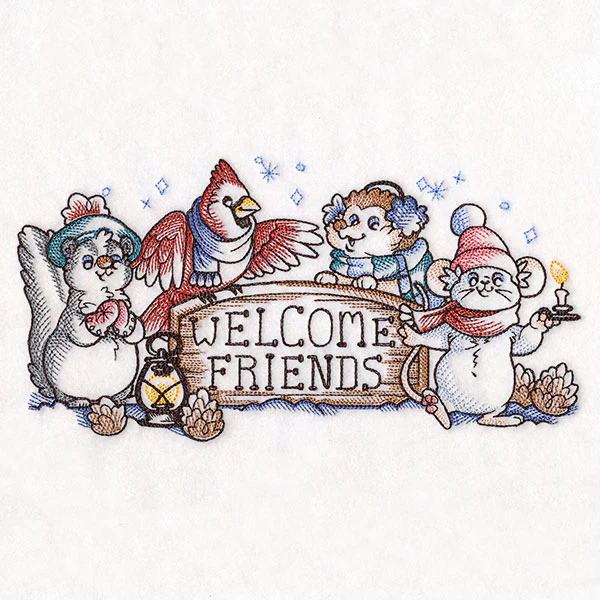Storybook Welcome Friends Animals Sign - Image 5