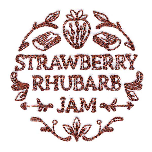 Strawberry Rhubarb Jam Jar Topper - Image 2