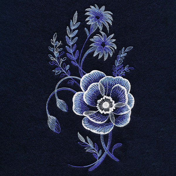 Stunning in Cyanotype Poppy Bouquet - Image 3