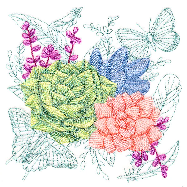 Succulents in Watercolor Medley - Image 3