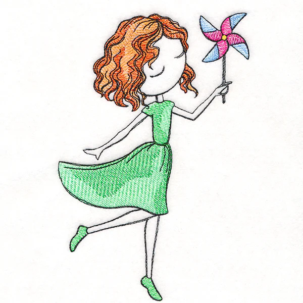 Summer Breeze Beauty with Pinwheel - Image 2