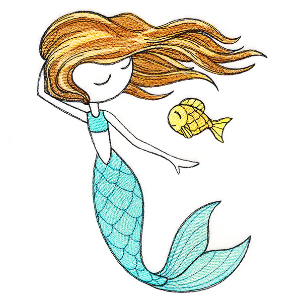 Summer Breeze Mermaid with Fish