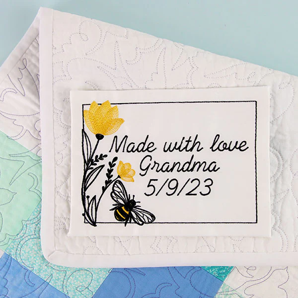 Summer Buzz Bee Quilt Label - Image 6