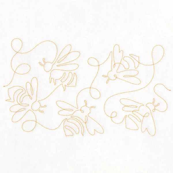 Summer Garden - Honeybees (Edge-to-Edge Quilting)