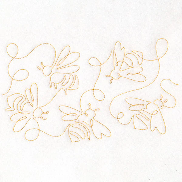 Summer Garden - Honeybees (Edge-to-Edge Quilting) - Image 4