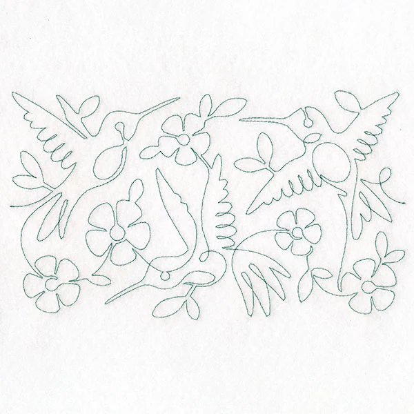 Summer Garden - Hummingbirds (Edge-to-Edge Quilting) - Image 2