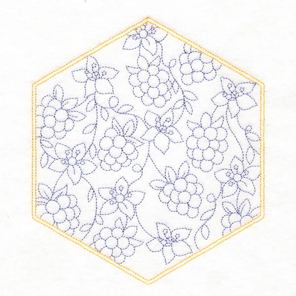 Sweet Fruit Quilt Hexagon - Blackberries - Image 3