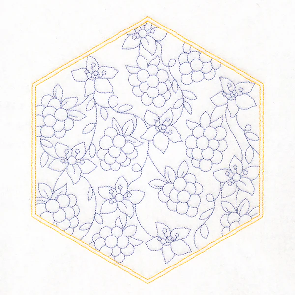 Sweet Fruit Quilt Hexagon - Blackberries - Image 7