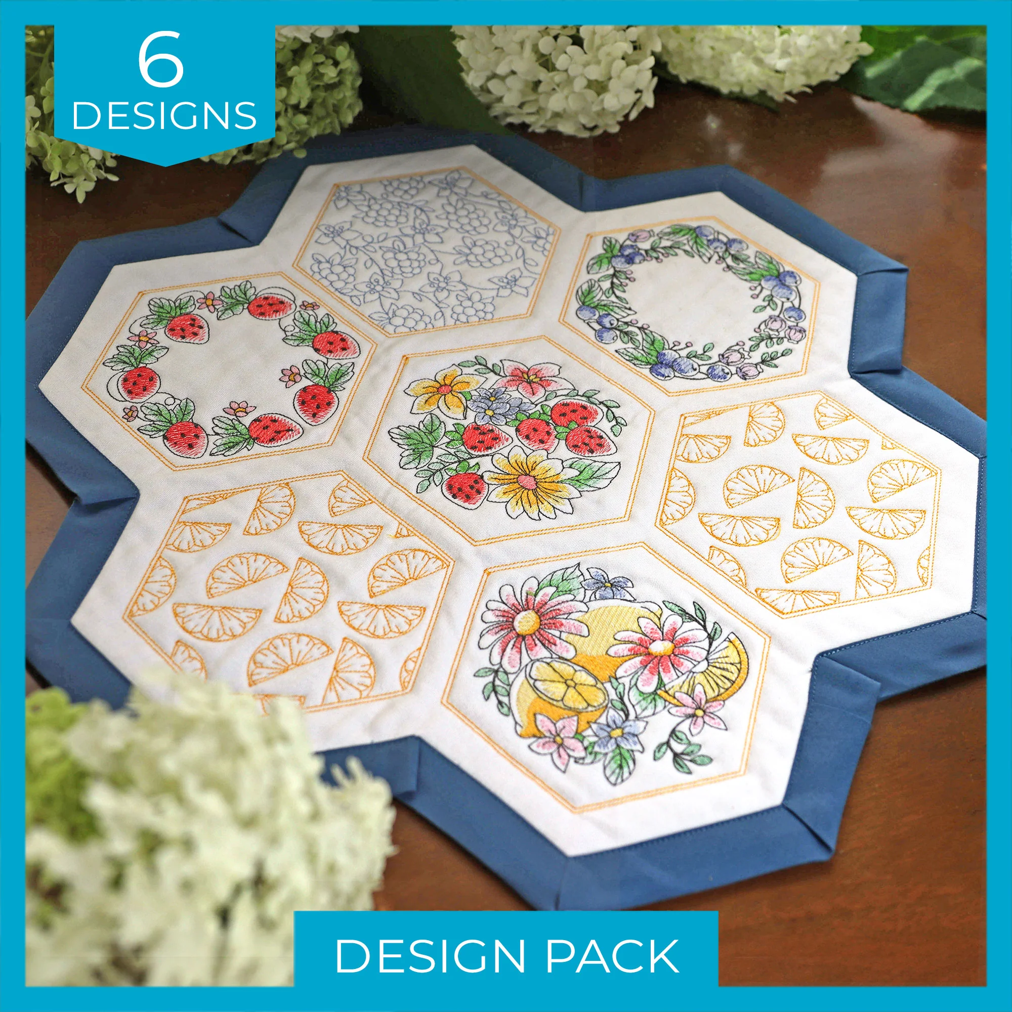 Sweet Fruit Quilt Hexagon Design Pack - Image 10