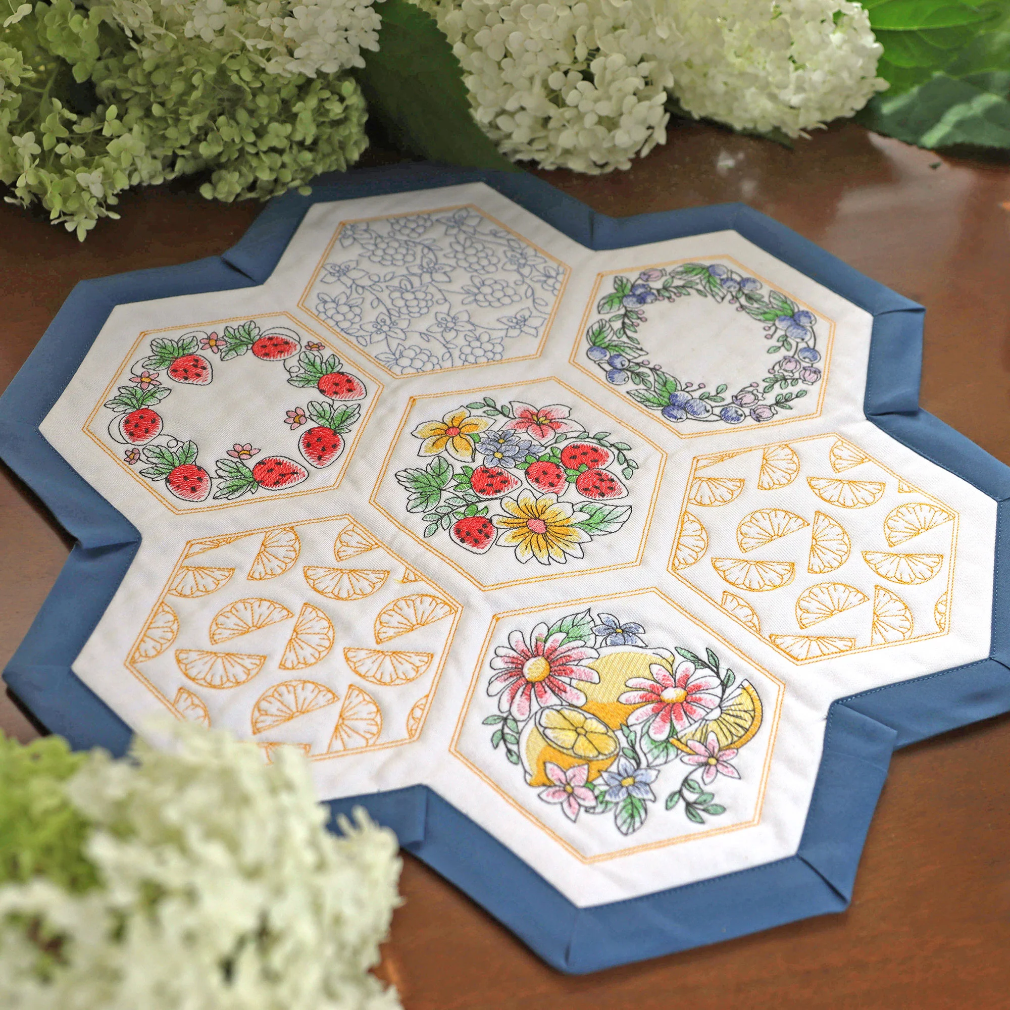 Sweet Fruit Quilt Hexagon - Lemon Slices - Image 6