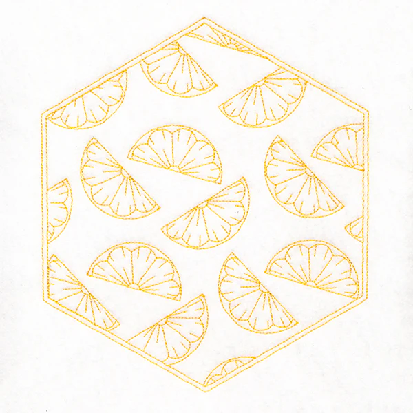 Sweet Fruit Quilt Hexagon - Lemon Slices - Image 7