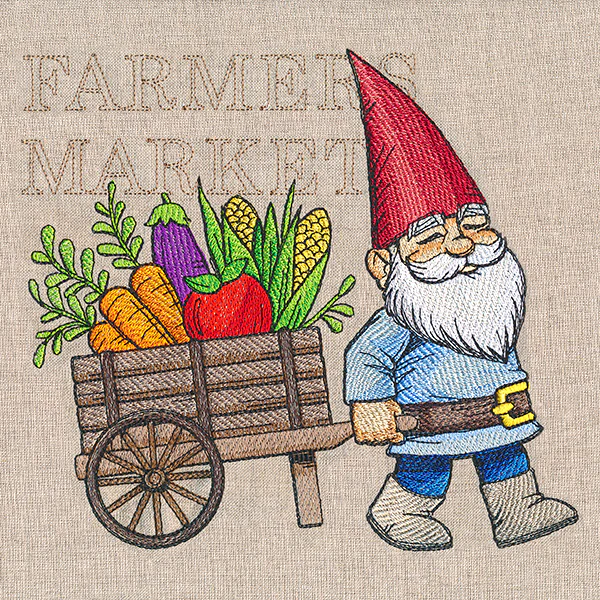 Summer Gnome with Vegetable Cart - Image 5
