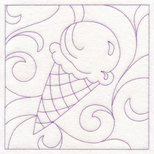 Summer Quilting - Ice Cream Cone (Double Run)