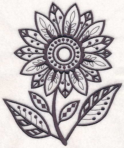 Summer Sunflower (Blackwork) - Image 3