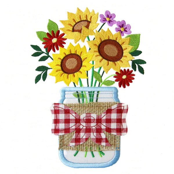 Summer Sunflowers Mason Jar (Vinyl Applique) - Image 4