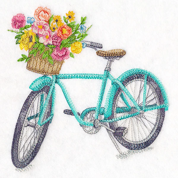 Summer Wildflowers Bouquet Bicycle - Image 3
