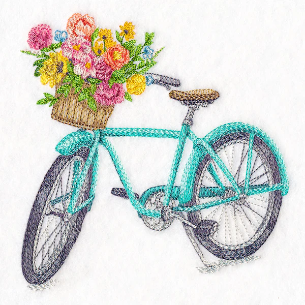 Summer Wildflowers Bouquet Bicycle - Image 4