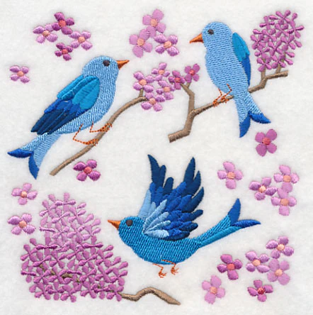 Summertime Bluebirds and Blooms 2 - Image 3