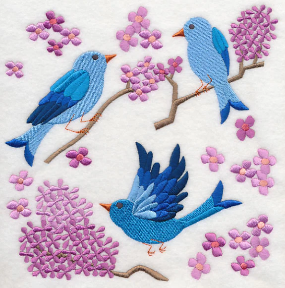 Summertime Bluebirds and Blooms 2 - Image 6