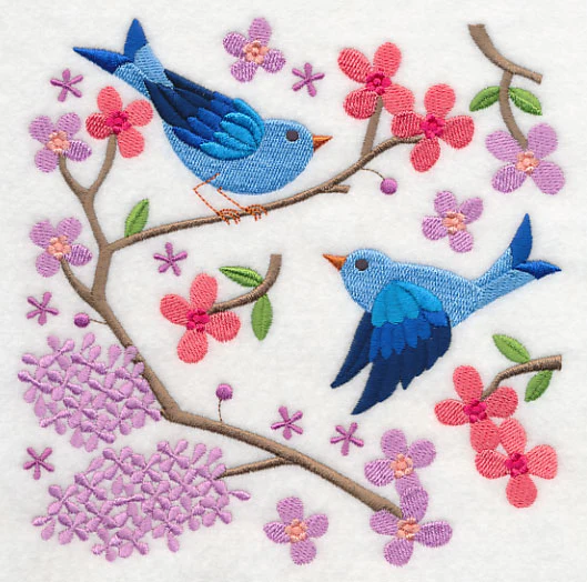 Summertime Bluebirds and Blooms 4 - Image 2