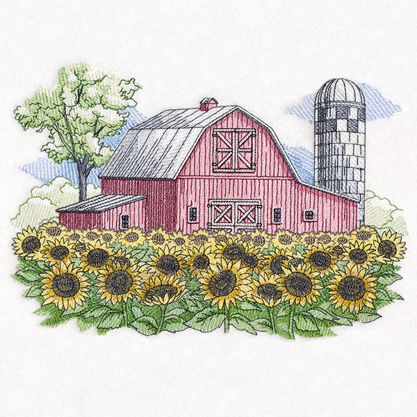 Sunflower Barn Scene - Image 4