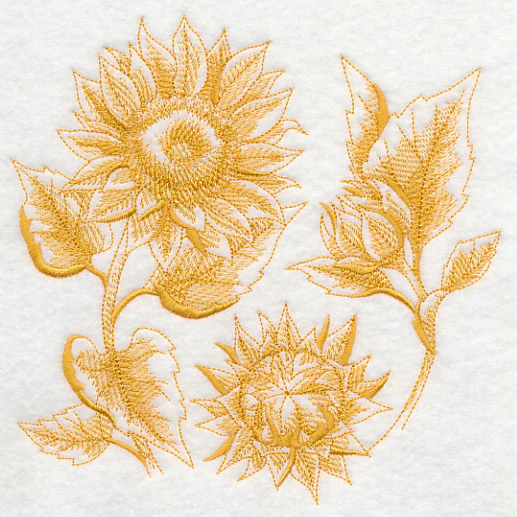 Sunflower Botanical (Toile) - Image 2