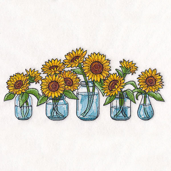 Sunflower Jar Bouquet Border - Image 3