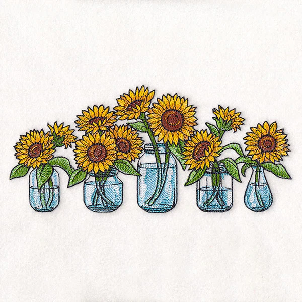 Sunflower Jar Bouquet Border - Image 5