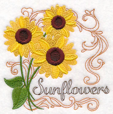 Sunflowers with Flourish - Image 4