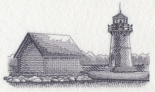 Sunken Rock Lighthouse Sketch (New York) - Image 4