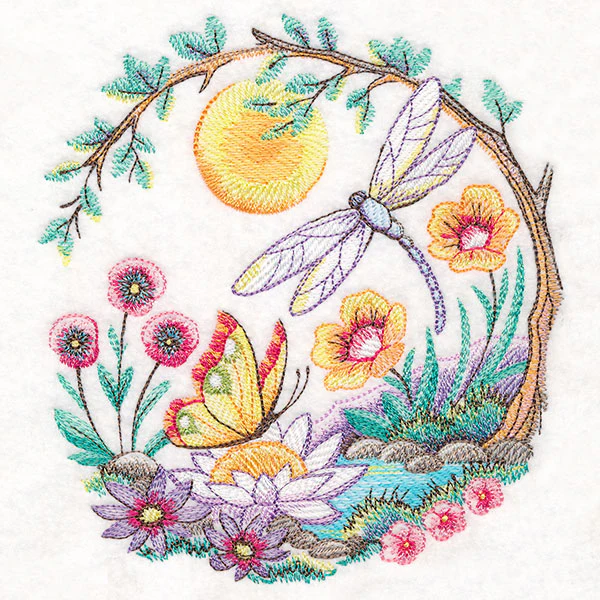 Sunset Glade Dragonfly and Butterfly Wreath - Image 5