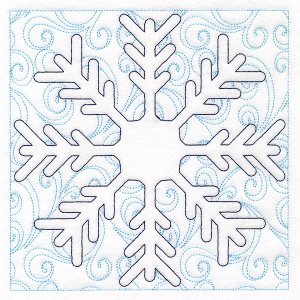 Surrounded by Swirls of Magic Christmas Snowflake Quilting (Double Run) - Image 3