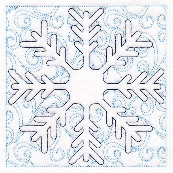 Surrounded by Swirls of Magic Christmas Snowflake Quilting (Double Run) - Image 5