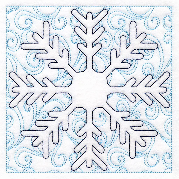 Surrounded by Swirls of Magic Christmas Snowflake Quilting (Double Run) - Image 7