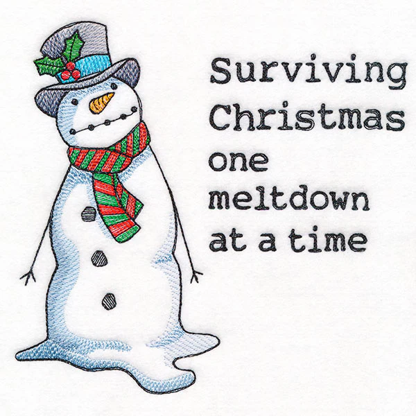 Surviving Christmas One Meltdown at a Time Snowman - Image 2