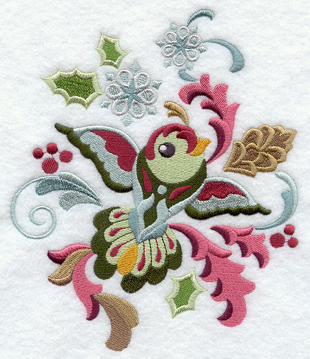 Suzani Christmas Bird - Snowflakes - Image 3