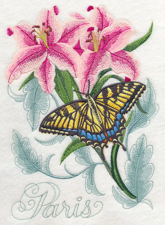 Swallowtail Butterfly and Lilies - Image 4