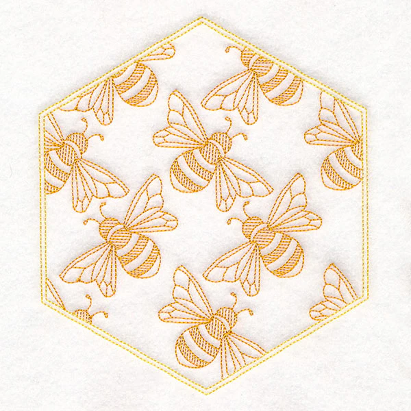 Sweet As Can Bee Quilt Hexagon 4 - Image 2