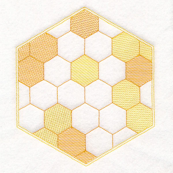 Sweet As Can Bee Quilt Hexagon 5 - Image 3