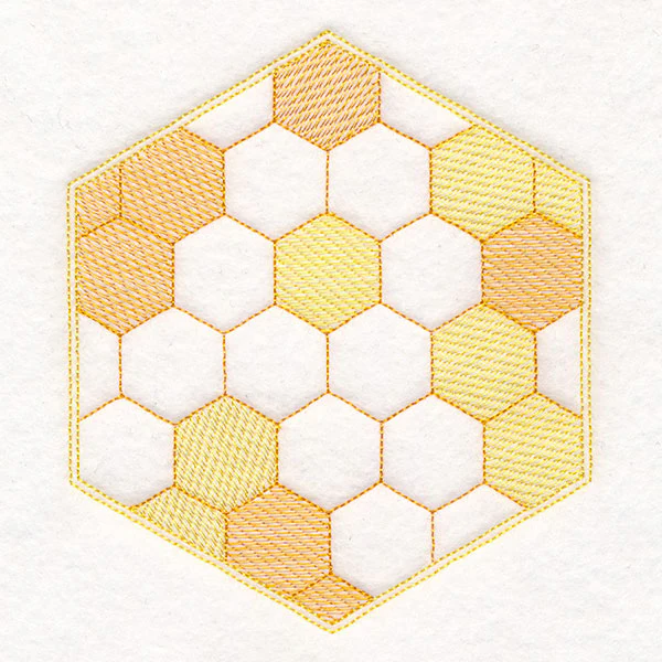 Sweet As Can Bee Quilt Hexagon 5 - Image 5