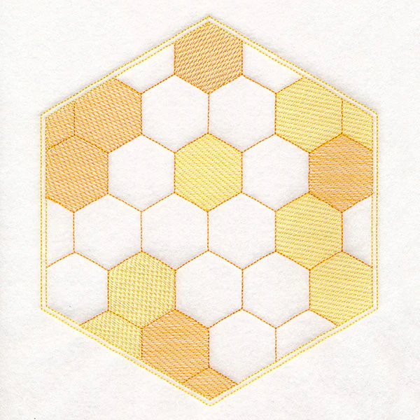Sweet As Can Bee Quilt Hexagon 5 - Image 7