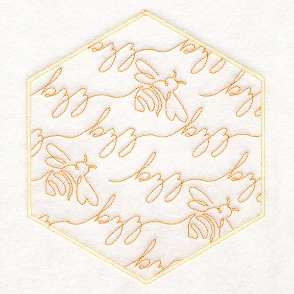 Sweet As Can Bee Quilt Hexagon 6 - Image 4