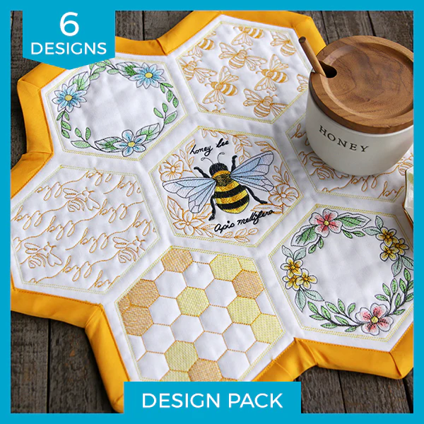 Sweet As Can Bee Quilt Hexagon Design Pack - Image 5