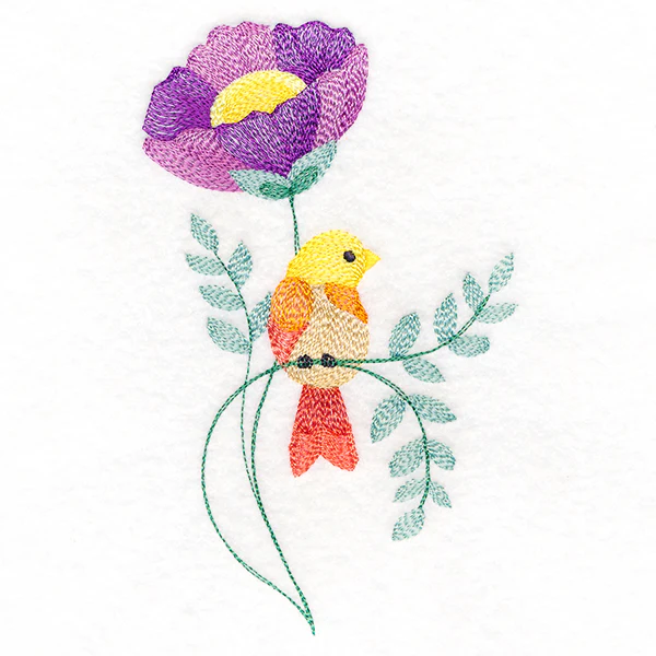 Sweet Bird Perched on Petals - Image 4